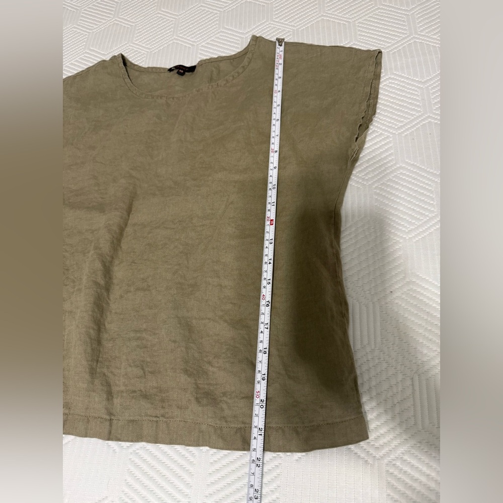 Quince 100% European Linen Pajama Set Women Size XS Olive Green - Picture 9 of 9
